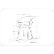 Trent Home Solid Wood Dining Chair in Acid Green Linen