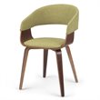 Trent Home Solid Wood Dining Chair in Acid Green Linen