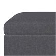 Trent Home Linen Look Fabric Coffee Table Storage Ottoman in Slate Gray