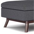 Trent Home Linen Look Fabric Coffee Table Storage Ottoman in Slate Gray