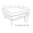 Trent Home Linen Look Fabric Coffee Table Storage Ottoman in Slate Gray