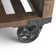 Trent Home Solid Mango Wood Square Coffee Table in Distressed Dark Brown