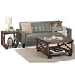 Trent Home Solid Mango Wood Square Coffee Table in Distressed Dark Brown