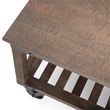 Trent Home Solid Mango Wood Square Coffee Table in Distressed Dark Brown