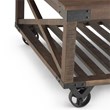 Trent Home Solid Mango Wood Square Coffee Table in Distressed Dark Brown