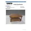 Trent Home Solid Mango Wood Square Coffee Table in Distressed Dark Brown