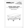 Trent Home Solid Mango Wood Square Coffee Table in Distressed Dark Brown