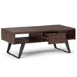 Trent Home Storage Coffee Table in Distressed Charcoal Brown