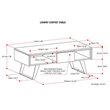 Trent Home Storage Coffee Table in Distressed Charcoal Brown