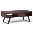 Trent Home Storage Coffee Table in Distressed Charcoal Brown