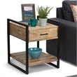 Trent Home Solid Mango Hardwood & Metal End Table in Natural