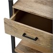 Trent Home Solid Mango Hardwood & Metal End Table in Natural