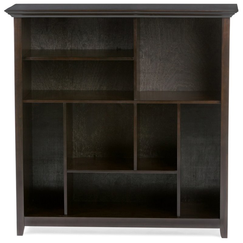 Trent Home Wood 8 Multi Size Cube Bookcase in Hickory Brown