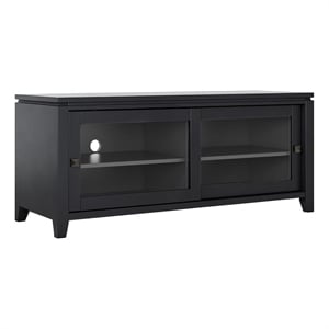 Trent Home Modern Solid Wood TV Media Stand for TVs up to 48&quot in Black