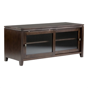 Trent Home Modern Solid Wood TV Media Stand for TVs up to 50&quot in Mahogany Brown