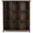 Trent Home Wood Transitional 9 Cube Bookcase and Unit in Brunette Brown
