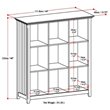 Trent Home Wood Transitional 9 Cube Bookcase and Unit in Brunette Brown