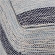 Trent Home Boho Square Pouf in Patterned Blue Melange Cotton