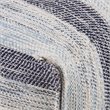 Trent Home Boho Square Pouf in Patterned Blue Melange Cotton