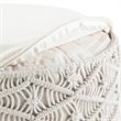 Trent Home Boho Round Macrame Pouf in Natural Cotton
