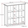 Trent Home Wood Transitional 9 Cube Bookcase and Unit in White
