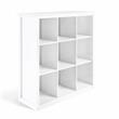 Trent Home Wood Transitional 9 Cube Bookcase and Unit in White