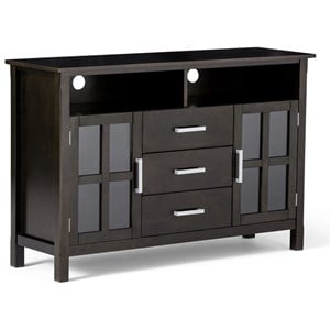 Trent Home 35&quotH Tall Wood TV Media Stand For TVs upto 55&quot in Hickory Brown