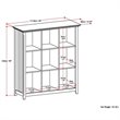 Trent Home Solid Pine Black Bookcase Rectangular Multipurpose 48