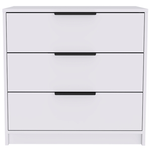 Trent Home Modern 3 Drawer Dresser of Engineered Wood in White