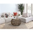 Trent Home Wicker Espresso Coffee Table Round Handwoven 31.5