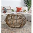 Trent Home Wicker Espresso Coffee Table Round Handwoven 31.5