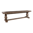 Trent Home Reclaimed Pine Weathered Brown Bench Rectangular Hand Carved 66