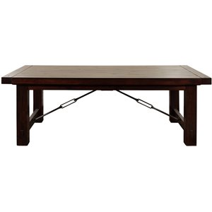 Sunny Designs Vineyard 42&quot Traditional Wood Extension Table in Rustic Mahogany