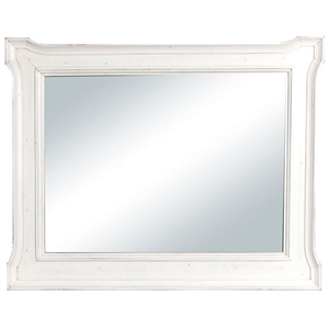 Sunny Designs Carriage House 50&quot Farmhouse Wood Mirror in Off White
