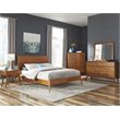 Sunny Designs American Modern Wood Eastern King Panel Bed in Cinnamon