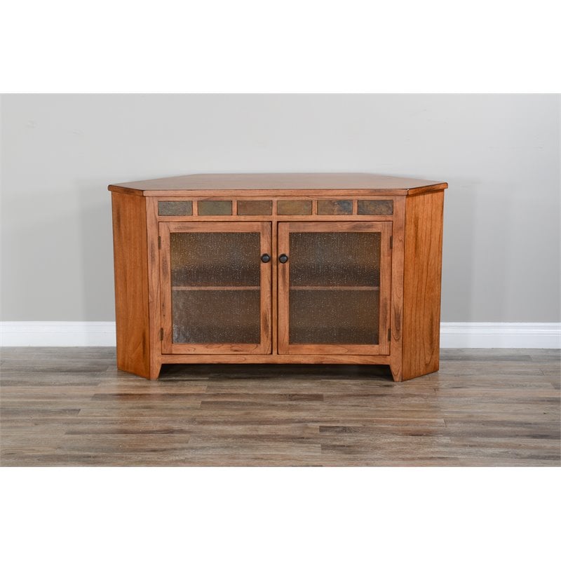 Sunny Designs Sedona Wood Corner TV Console for TVs up to 60