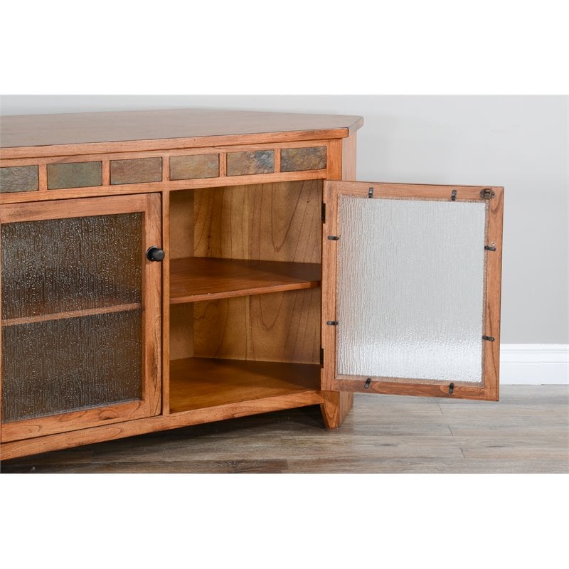 Sunny Designs Sedona Wood Corner TV Console for TVs up to 60