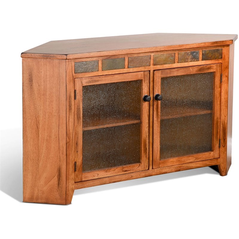 Sunny Designs Sedona Wood Corner TV Console for TVs up to 60