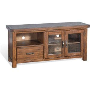 Sunny Designs Tuscany 54&quot Wood TV Console for TVs up to 60&quot in Medium Brown