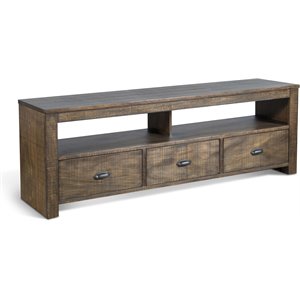 Sunny Designs Homestead 74&quot Coleton Transitional Wood TV Console in Tobacco Leaf