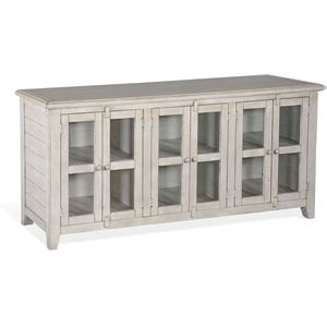 Sunny Designs 70&quot Wood TV Cabinet for TVs up to 80&quot in Marble White