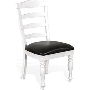 Sunny Designs Carriage House 41&quot Ladderback Chair in White (Set of 2)