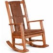 Sunny Designs Sedona Farmhouse Mindi Wood Rocking Chair in Rustic Oak