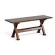Sunny Designs Tuscany X-frame Farmhouse Wood Breakfast Nook Set in Medium Brown