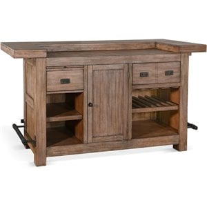 Sunny Designs Doe Valley 80&quot Transitional Wood Gorgeous Bar Unit in Taupe Brown