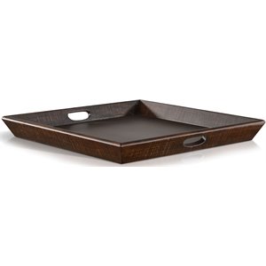 Sunny Designs Homestead 27&quot Farmhouse Wood Ottoman Tray in Tobacco Leaf