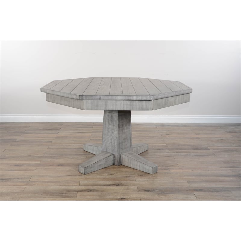 Alpine Gray Wood Game and Dining Table with Reversible Top