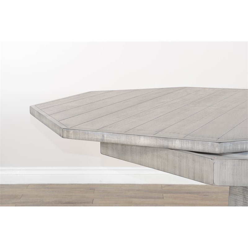 Alpine Gray Wood Game and Dining Table with Reversible Top