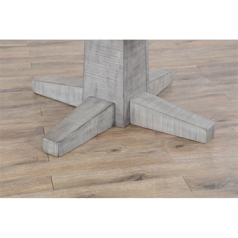 Alpine Gray Wood Game and Dining Table with Reversible Top