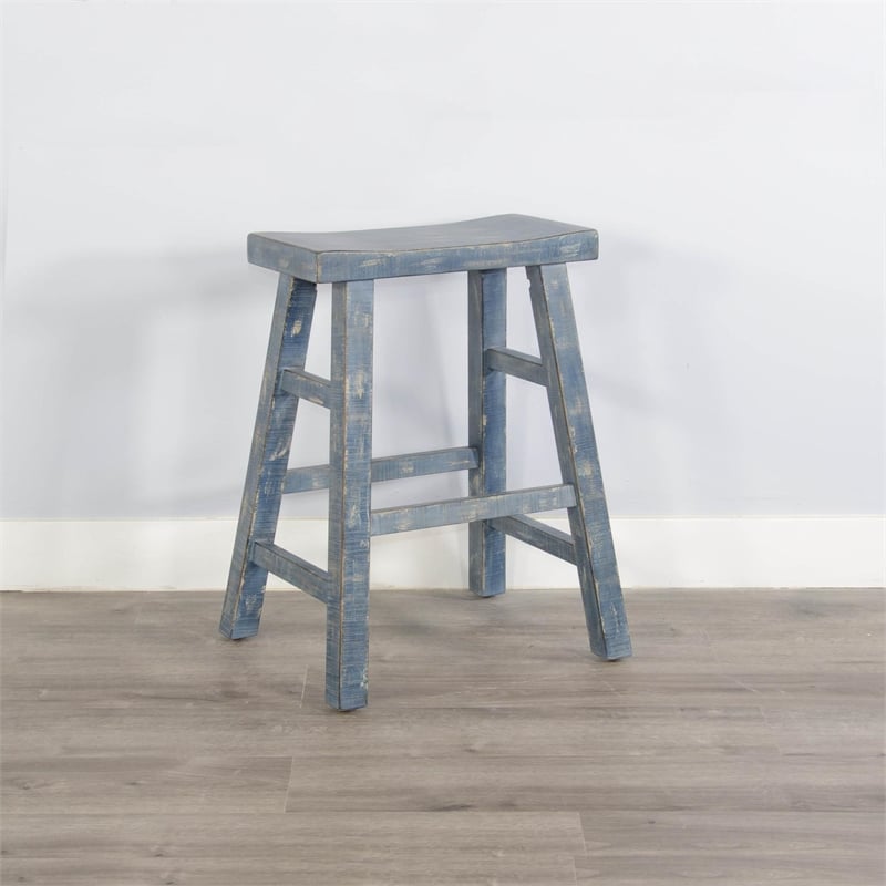 Marina Ocean Blue Counter Wood Table